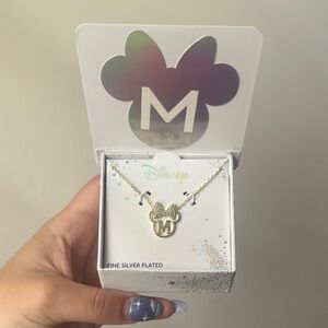 Disney Gold “M” Initial Minnie Mouse Necklace